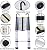 Telescoping Ladder Aluminum Extension Ladder with Roof Hooks 20FT Portable Telescopic Ladder Collapsible Ladder for RV 2 Detachable Hooks Folding Attic Ladder for Home Outdoor 330lb Capacity