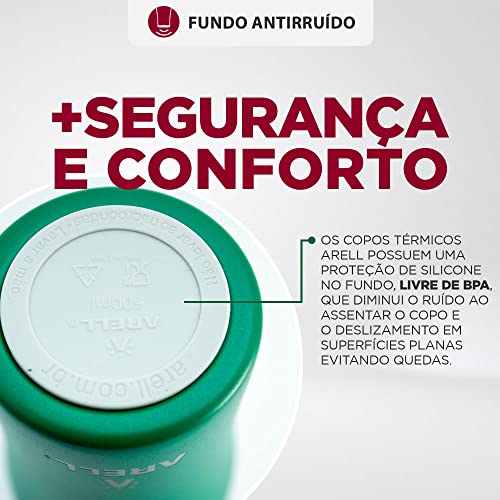 COPO TÉRMICO DE CERVEJA ARELL COM ISOLAMENTO VÁCUO TULIP 500ML FLUMINENSE 01