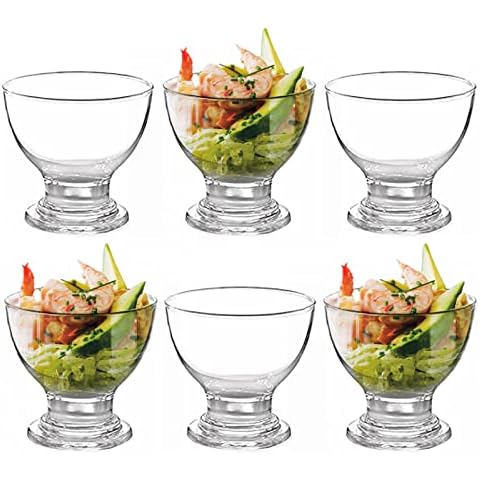 GK Global Kitchen Set of 6 Glass Bowls Cover