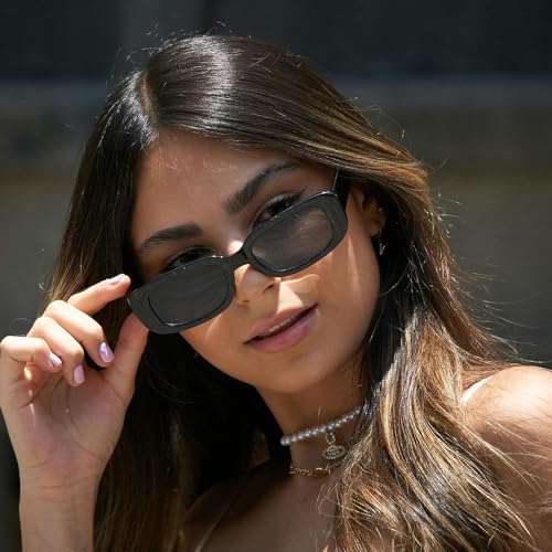 Retro Rectangle Sunglasses for Women and Men, Vintage Small Square Style3