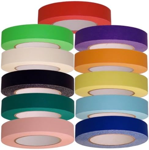 Colored Masking Tape 1 inch x 55 Yards Roll (Rainbow Pack)