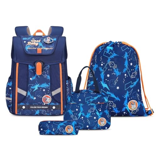 Amythe Sac à Dos pour Enfant Cartable, Ensemble de 4...