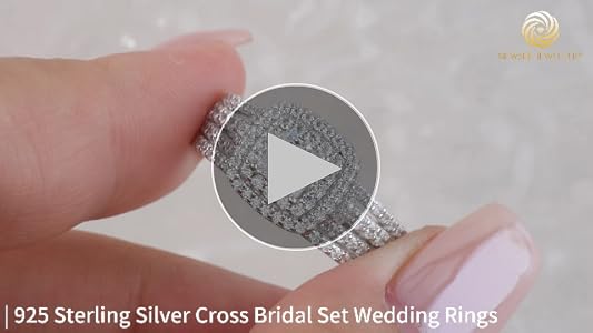 Amazon.com: Newshe Jewellery Cubic Zirconia Wedding Rings