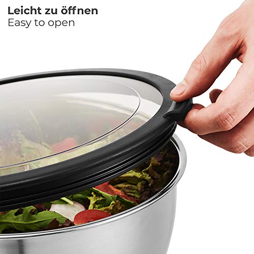 Insalatiere In Acciaio Inox - Set Di 2 Ciotole Per Gelato, Dessert E Condimenti | Design Elegante E Funzionale - Foto 8