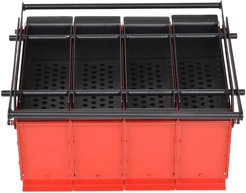 Miniatura 3 de vidaXL Máquina de briquetas de troncos de papel, 15 x 12.2 x 7.1 pulgadas, construcción de acero compacta y duradera, color rojo y negro, máquina de