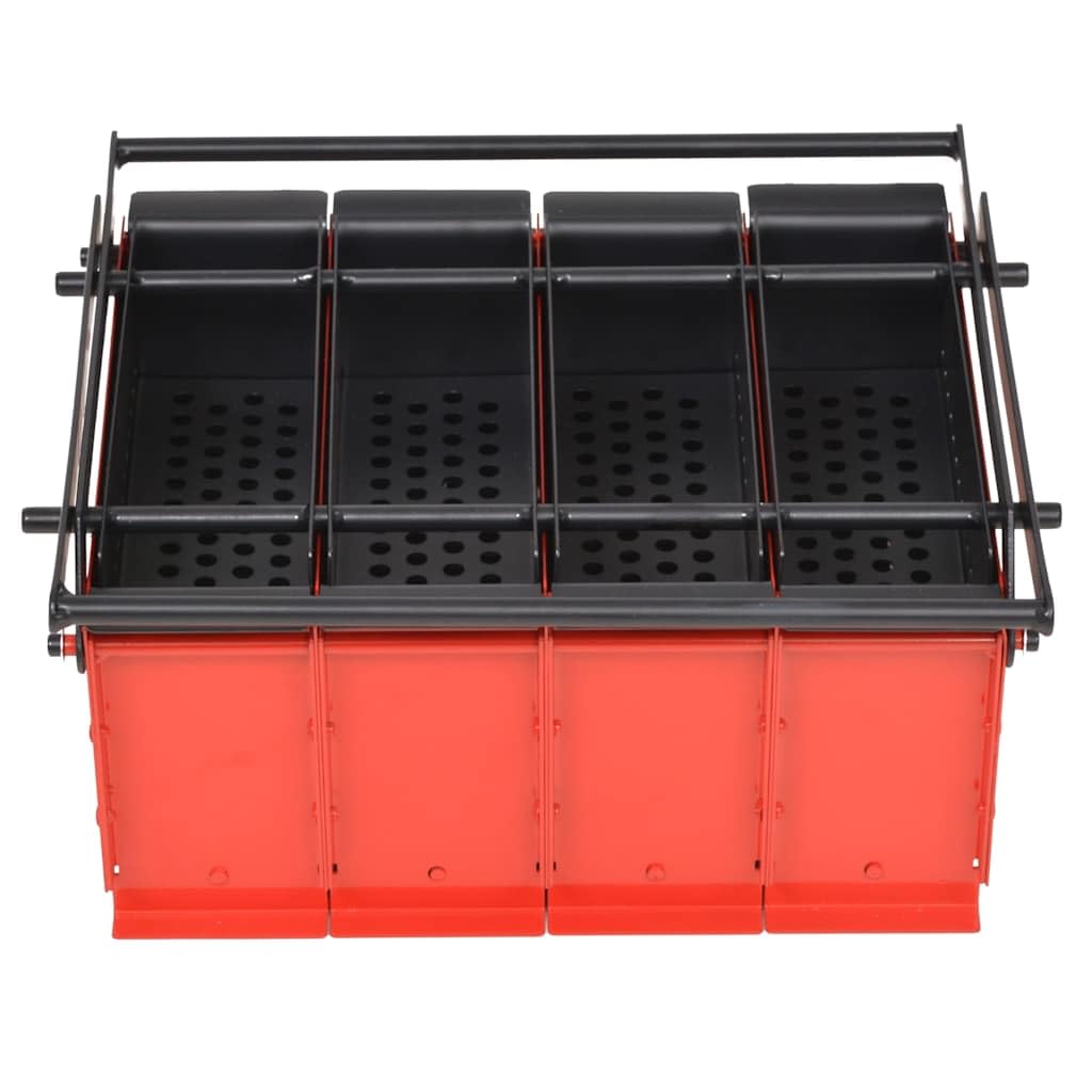 Briquetadora de Papel Acero Negro y Rojo 38x31x18 cm,Casa y jardín,Accesorios para hornos de leña y chimeneas,Herramientas para chimeneas,9.4kg-142922
