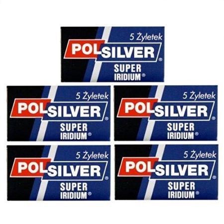 Polsilver Super Iridium Double Edge Razor Blades, 20 Count