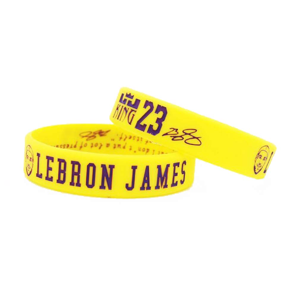Baloncesto de la LJ Retrato Pulsera número 23 DE Silicona Deporte Inspirador Palabra Pulsera 5 Piezas