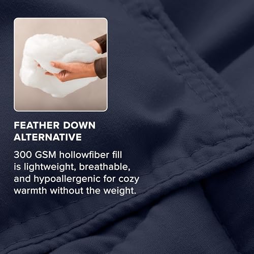 Image of Bare Home Comforter Set - Oversized Queen Size - Ultra-Soft - Goose Down Alternative - Premium 1800 Series - All Season Warmth (Oversized Queen, Midnight Blue)