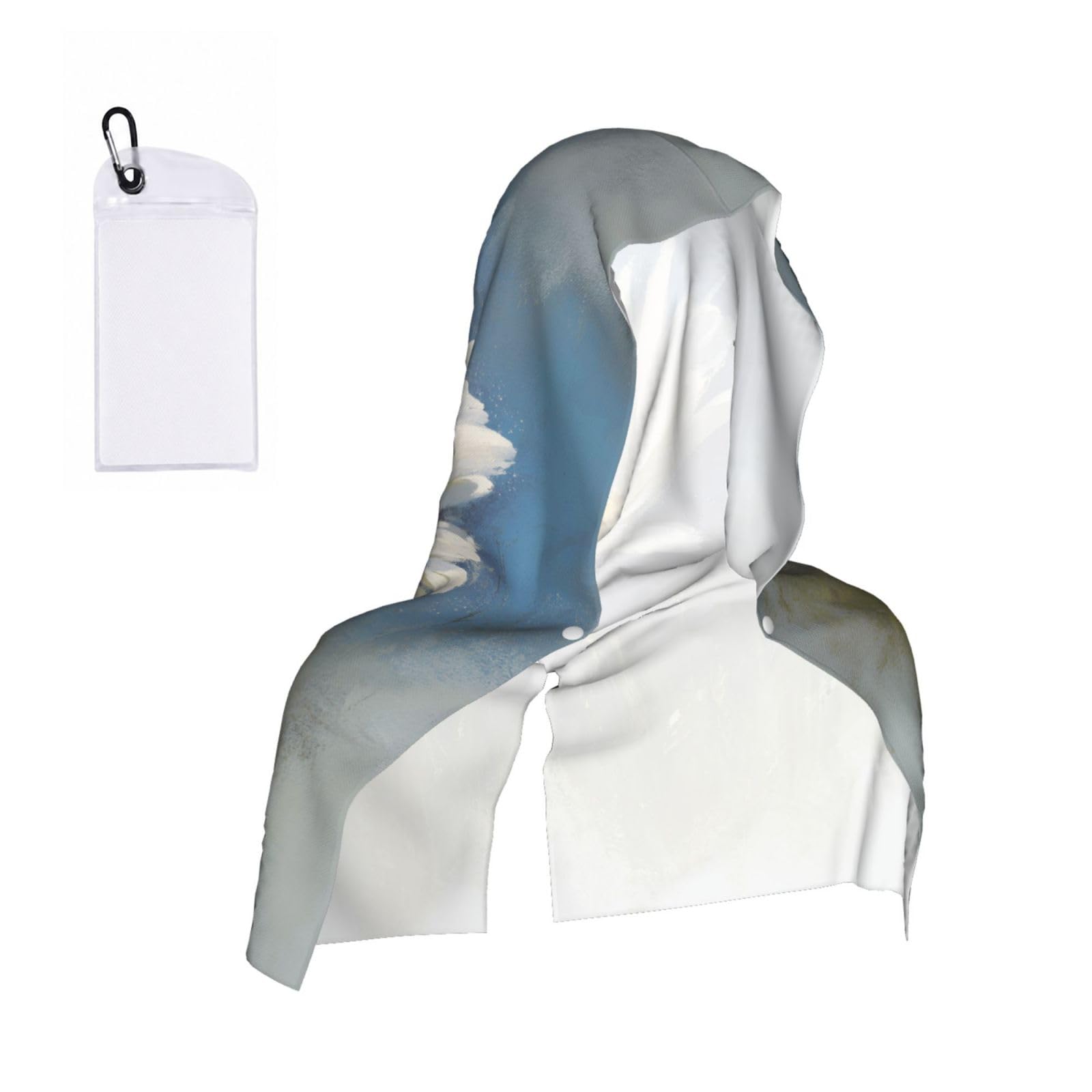 EZDLOWVBA Pretty Daisy Print 2 Pack Cooling Hoodie Towels,Sports Headscarf, Neck Wrap Scarf,Breathable Cooling Towel For Neck And Face, Travel, Swimming, Training