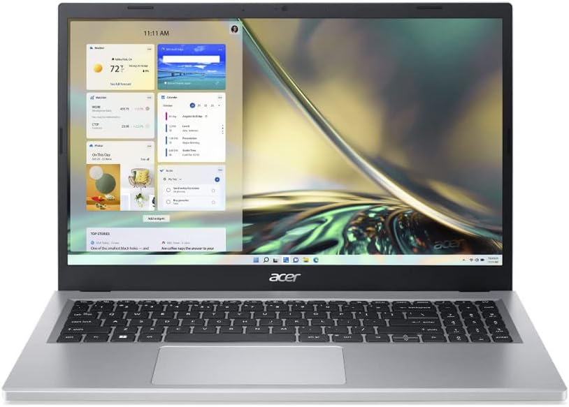 acer Aspire 3 15 Intel Core i3 N305 (8 GB/ 256 GB SSD/Windows 11 Home/MS Office) 39.6 cm (15.6") Full HD Laptop, Pure Silver, A315-510P. 1.7 KG