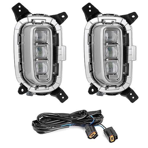 Car Bumper Fog Light for Kia Kx3 Seltos 2020,Daytime Running Lights Front Bumper Driving Car Accessories