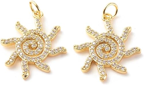 Stiesy Colgantes de circonita cúbica micro pavimenta CZ Rhinestone Mini colgantes colgantes colgantes para hacer joyas de bricolaje, Piedra Zirconia