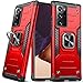 DASFOND Galaxy Note 20 Ultra 5G Coque, Housse de Protection Antichoc de Qualité Militaire, Etui avec Anneau Métallique Améliorée [Support Magnétique],Compatible avec Samsung Galaxy Note 20 Ultra,Rouge