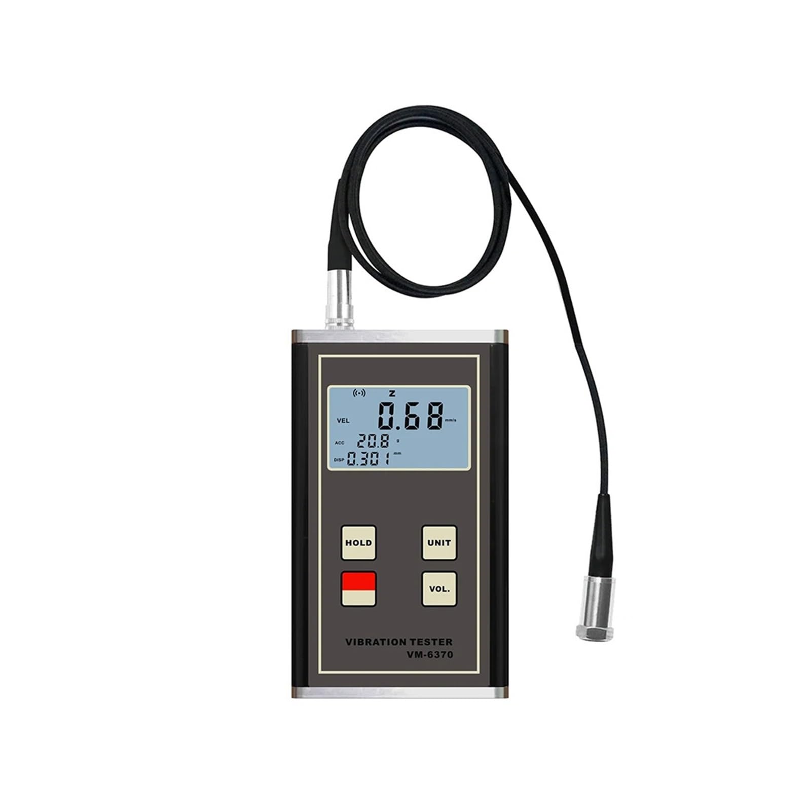 Gqnblvhzupdm One Color Vibration Tester Digital Vibration Tester Vm-6370 Frequency 10Hz~10Khz Acceleration Speed Displacement High Precision Meter