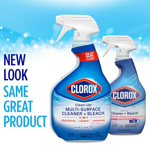 Clorox Clean-Up Multi-Surface Cleaner with Bleach for Rain Clean, 32 Fl Oz - Best Seller Sprayer Package May Vary  
Clor