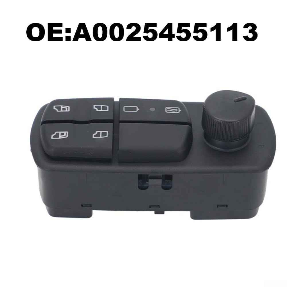 Interruttore di controllo finestra con alzacristallo per Mercedes per camion Benz A0025455113 Ricambio compatibile per modelli Axor, Atego, Econico