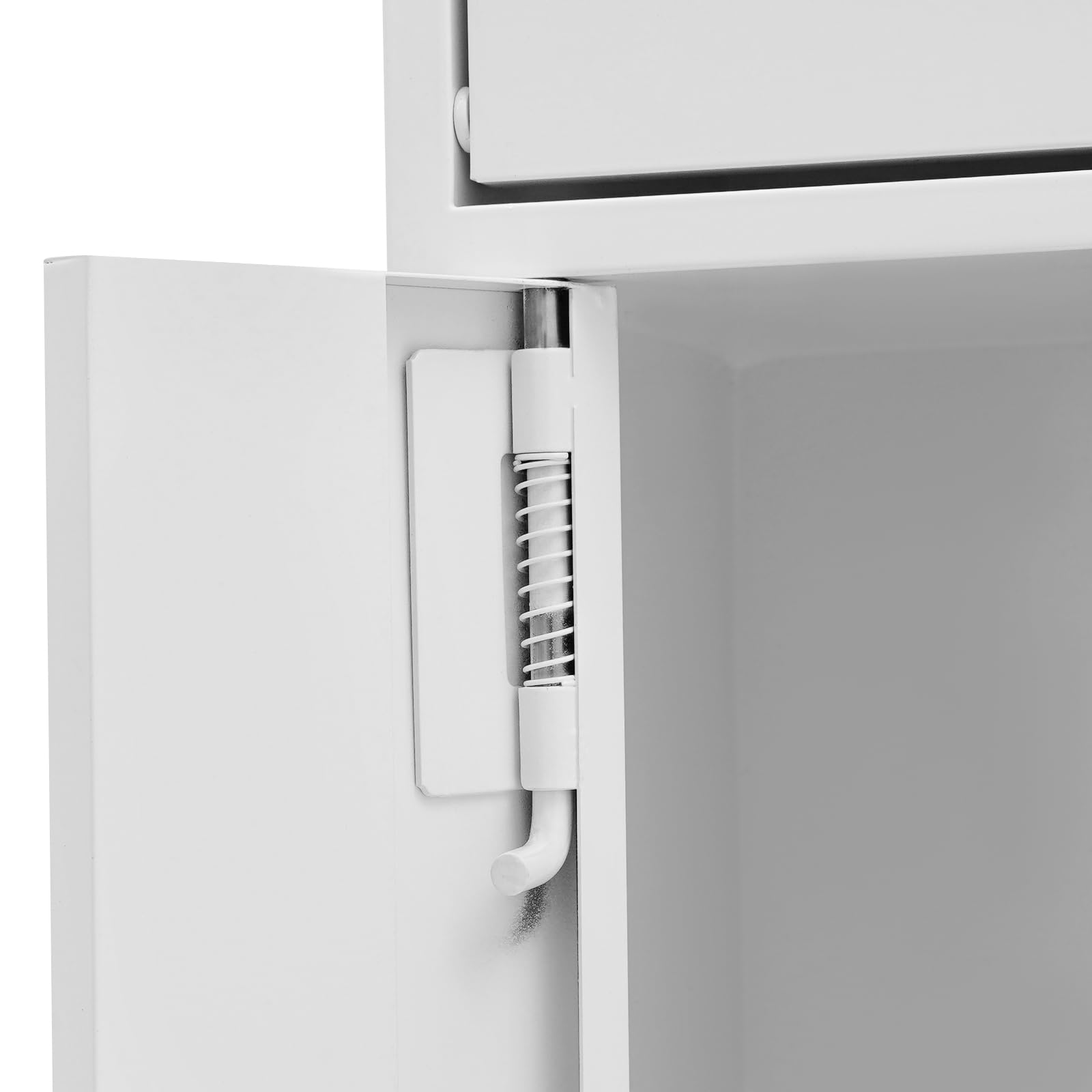 Nicho de pared para baño de acero inoxidable 304, blanco, 65 x 30 x 14 cm, multifuncional con papelera, portarrollos y soporte para cepillos, montaje