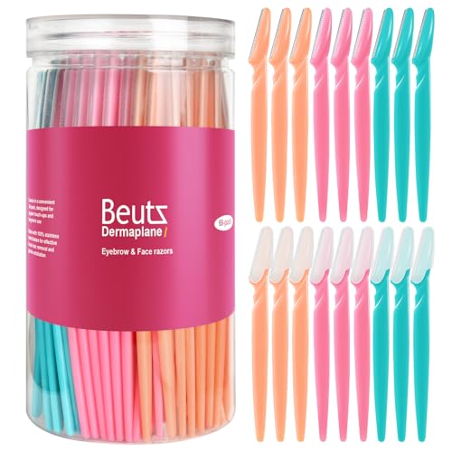69pcs Eyebrow Razor set for Women Face Dermaplaning Tool Trimming Eyebrow Shaving Hair Hairline Shaping and mens facial hair removal