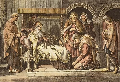 Tableau Harold revenant de Normandie Daniel Maclise décoration murale grand salon cosy