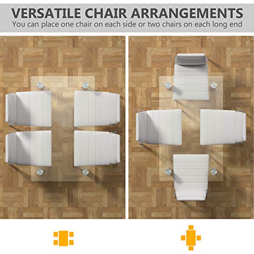 image for Giantex 5Pcs Dining Table Set w/Tempered Glass Top & High Backrest Cha