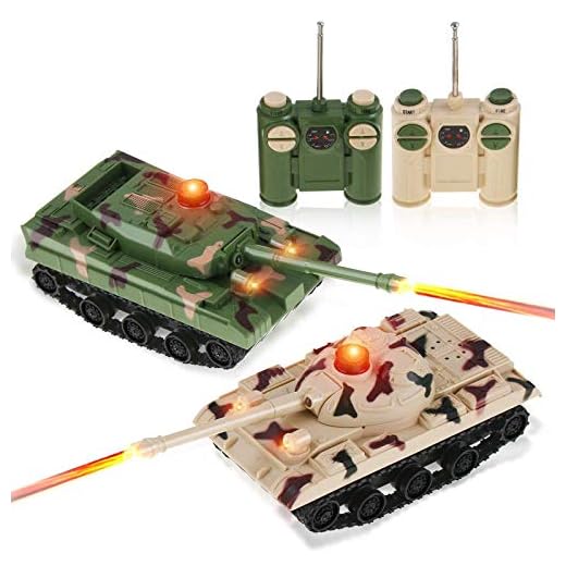 Liberty Imports RC Fighting Battle Tanks - Set of 2 Abrams Remote Control Battling Tank Toys for Kids