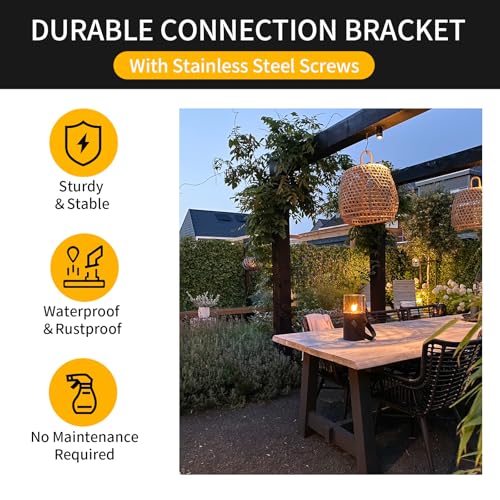 Image of 4Pack 30 Pegola Slant Brackets 2-Way 6x6 Roof Bracket