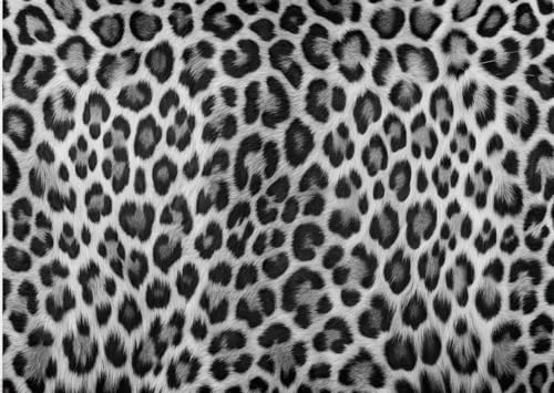 LTLYH 7x5ft Backdrop Black and White Leopard Print Photography Backdrop Animal Print Background Fashion Photo Booth Background for Birthday Party Baby Shower Studio Photoshoot Decoration