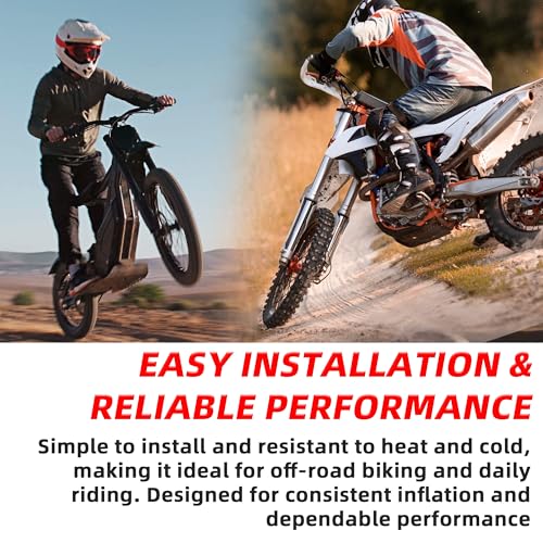 Image of AR-PRO 2-Pack 2.50 /3.00-18 Heavy-Duty Motorcycle Inner Tubes, 3mm Butyl Rubber with TR4 Valve Stem, Fits 80 /90-18 80 /100-18 90 /90-18 Tires for Dirt Bike, Enduro, Dual Sport & Off-Road