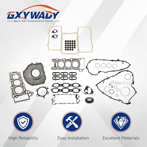 Image of GXYWADY Engine Cylinder Head Gasket Set AJ126 Replacement for Jaguar XE XJ F-Type Land Rover 3.0L V6