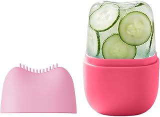 Isrulle för ansikte och ögon, återanvändbar silikon isform massageapparat | De-Puff ögonväskor och krympporer, Gua Sha skönhetsverktyg för hudvård för åtdragning, konturering, present till kvinnor &