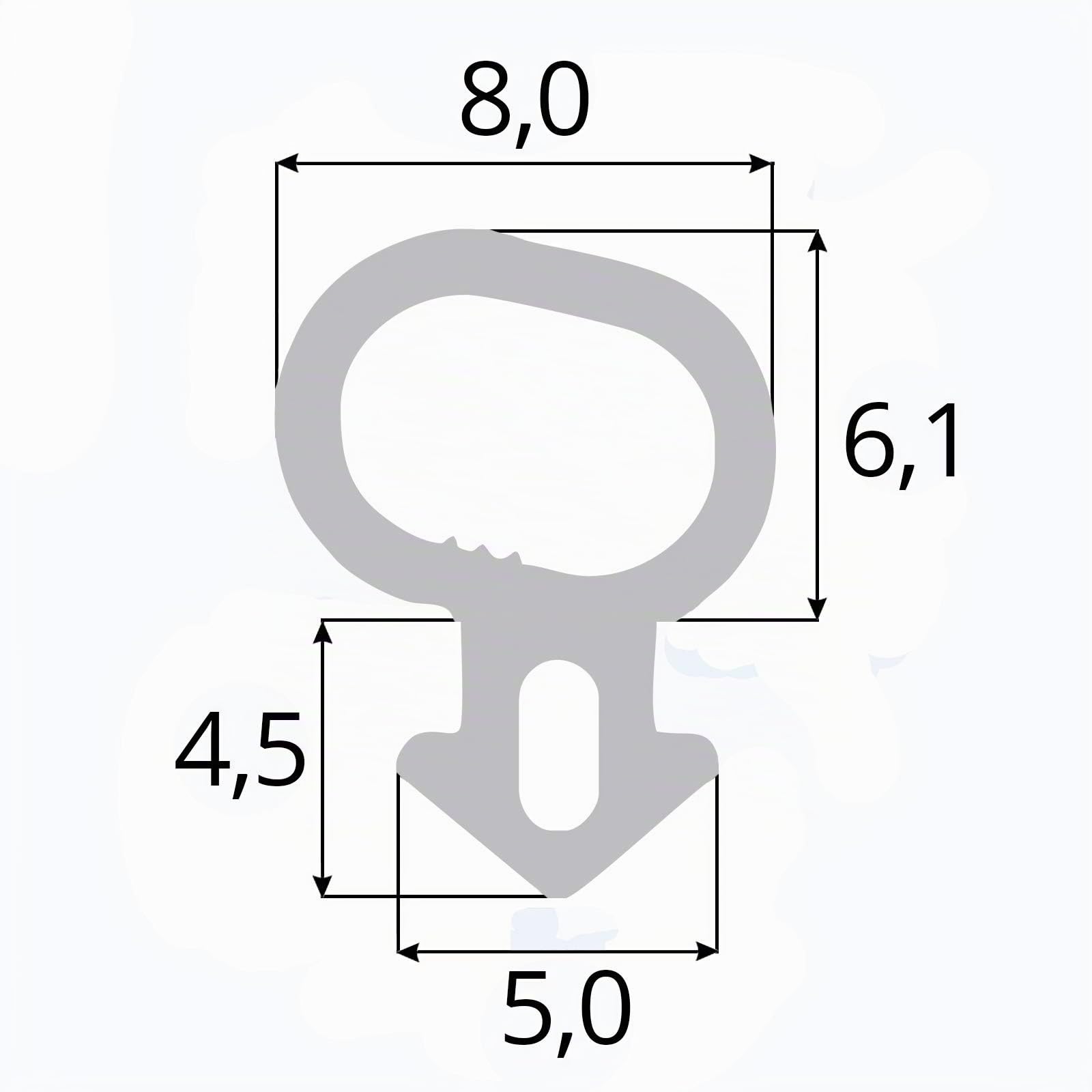 DQ-PP Joint de fenêtre | Noir | 10 m | S-232 Panorama | Fenêtre PVC | Joint d'étanchéité en caoutchouc | Joint de fenêtre en plastique | Joint profilé en aluminium