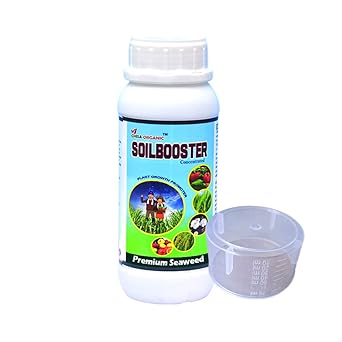 Chisa Organic Liquid Seaweed Fertilizer for Plants - Plant Growth Enhancer & Improves Plant Root System -Bio Stimulant Concentrate for Plants 1000 ML with Measuring Cup 75 ml