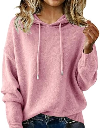 Cozy Cashmere Sweaters for Women Long Sleeve Knits Hoodie Lightwe...