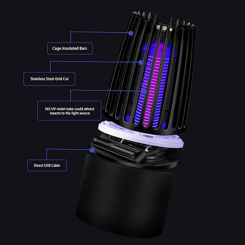 Tueur de moustiques électrique, piège à insectes volants intérieur et extérieur, piège à moustiques avec lampe électronique pour jardin, source de lumière LED piège à mouches, piège à moustiques, pièg