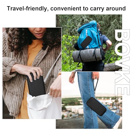 BOVKE Tragetasche Kompatibel mit Garmin Xero C1 Pro Kompaktchronograph für Fernaufnahmen, Garmin Xero C1 Pro Reisetasche mit zusätzlichem Platz für Ladekabel, Power Bank, Schwarz