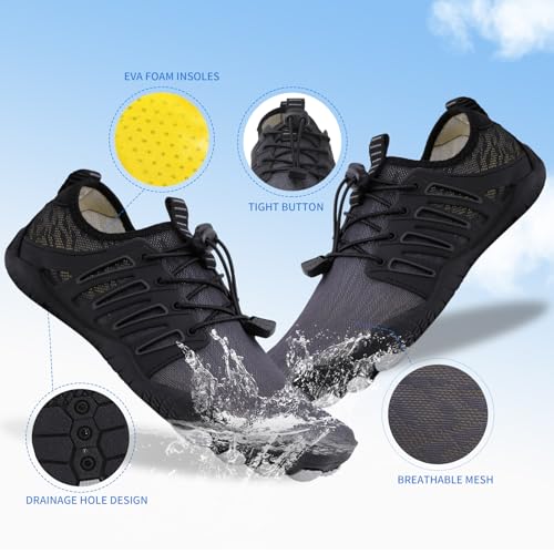Image of SIOSNETA Hike Barefoot Shoes for Women Men, Breathable Non-Slip Athletic Footwear, Wide Toe Water Shoes for Hiking, Non-Slip Neuropathy Shoes for Women Men, Grounded Comfort wear