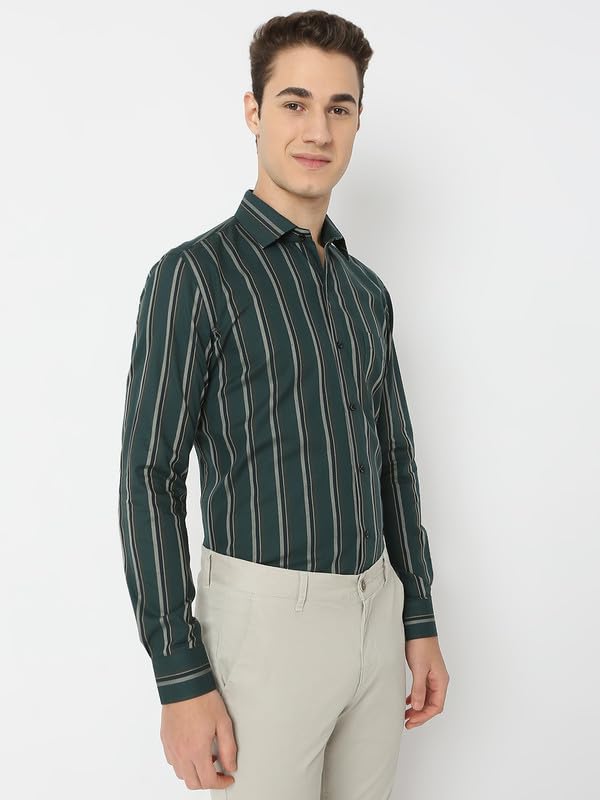 Image of Men's Striped Cotton Formal Shirt