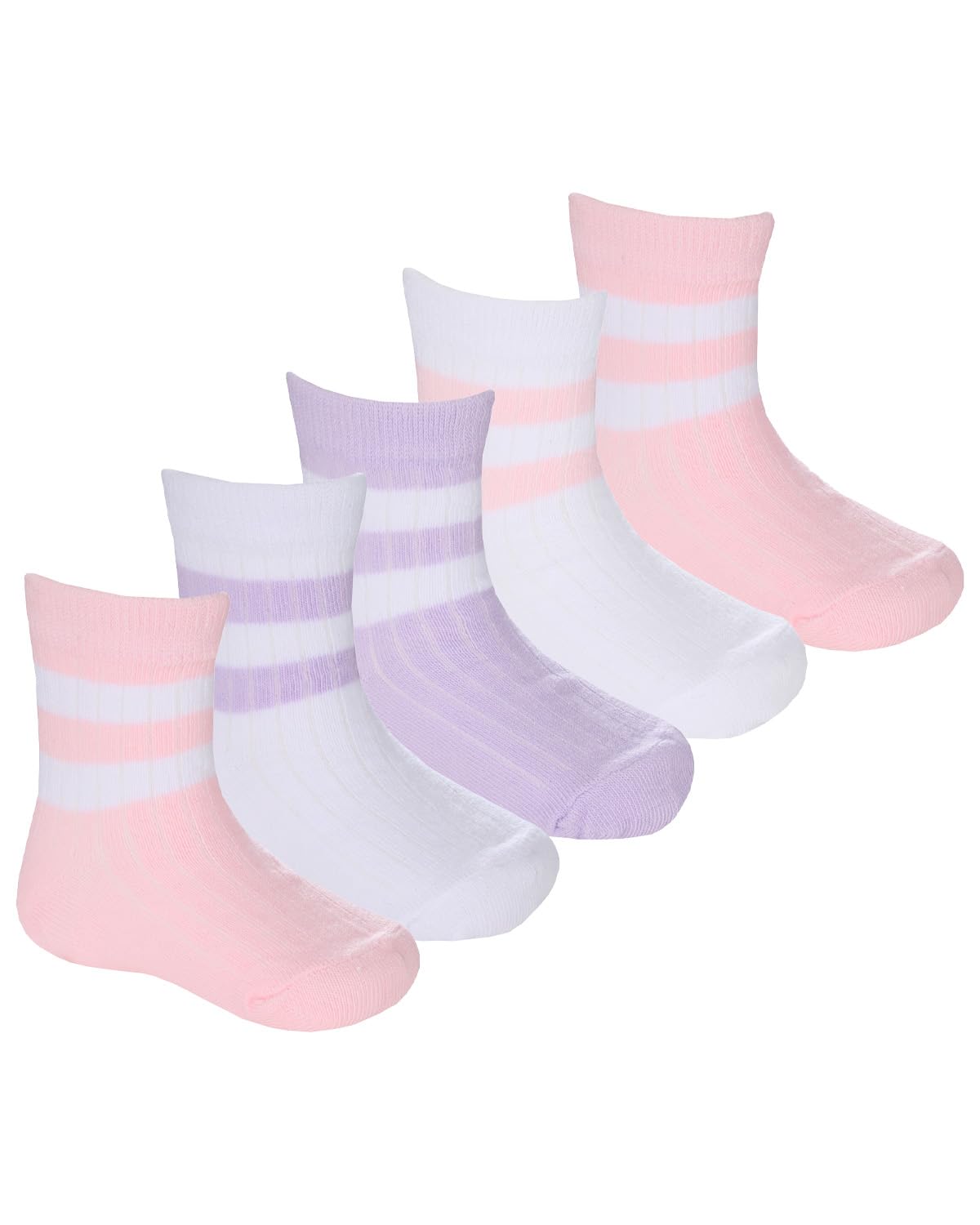 Slumber Hut 5 Pairs - Pink 5 Pairs Baby Sports Socks 44B1015 Pink 0-0