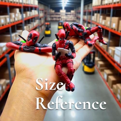 Image of PVC Action Figure Set of 3 Desk Display for Office & Car Dashboard Decoration Red Suit Edition Premium Detailing car Accessorie, (3 Pcs)