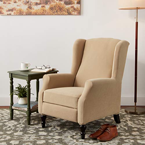 SureFit Home Décor SF38684 Stretch Pique Box Cushion Recliner Wingback