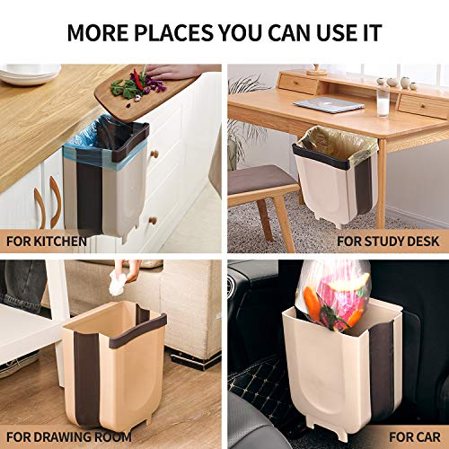 Caneca colapsable para basura de 9L para cocina y baño miniatura 6