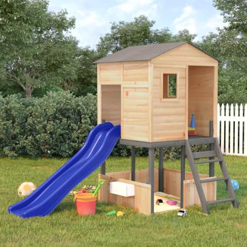 Genérico Parque Infantil de Exterior Madera Maciza de Abeto,Juegos y Juguetes,Estructuras para Juegos al Aire Libre,Columpios y estructuras de Juegos,Marrón,57.61 KG,3145012