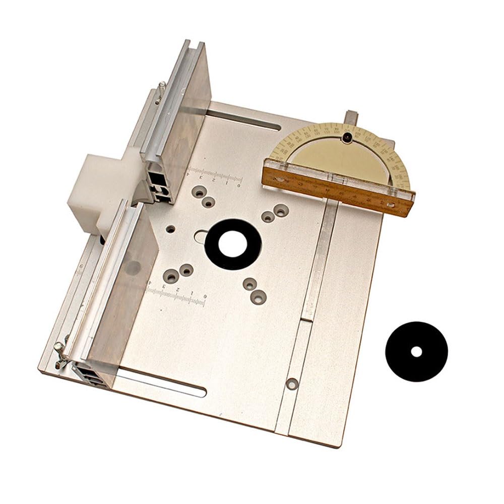 Piastra Di Inserimento in Alluminio per Tavolo da Fresatrice con Goniometro, per Banchi da Falegnameria, Sega da Tavolo, Rifilatrice Multifunzione,China per Incisione/D2