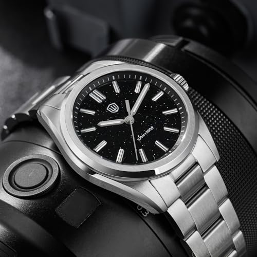 Image of watchdives WD0003 Original Design Aventurine Men Watch VH31 Sweep Second Quartz Watch 36mm Sapphire Crystal Luxury Wristwatch 100m Waterproof Stainless Steel