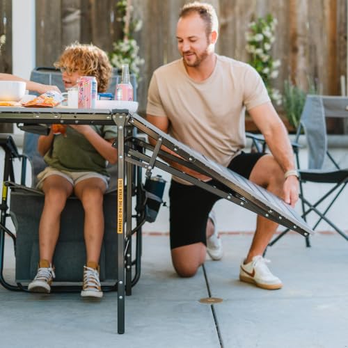 GCI OUTDOOR Slim-Fold Table XL | Portable Outdoor 4-6 Person Dining Table, Heat Resistant Aluminum Tabletop, Perfect for Barbecues, Camping, Picnics & Tailgating - image 9