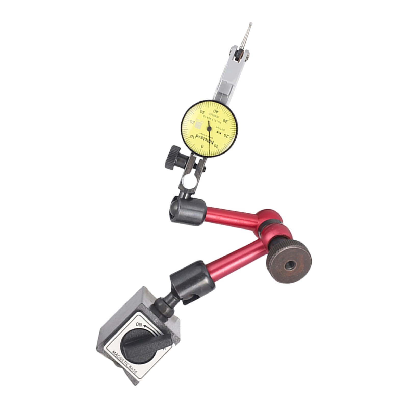 Medidores de diales y base de soporte para instrumentos de medición, brazo ajustable, diseño protector preciso de mesa de trabajo