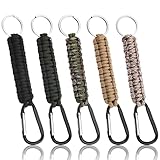 5 St&uuml;ck Schl&uuml;sselanh&auml;nger Paracord mit Karabinerhaken Geflochtene Schl&uuml;sselband Lanyard f&uuml;r Fahrradfahren BergsteigenAutoschl&uuml;ssel Flasche Camping Wandern Outdoor Wanderrucksack