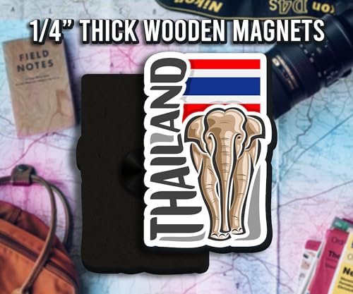 Imán de Nevera Artesanal de Madera de Tailandia miniatura 7