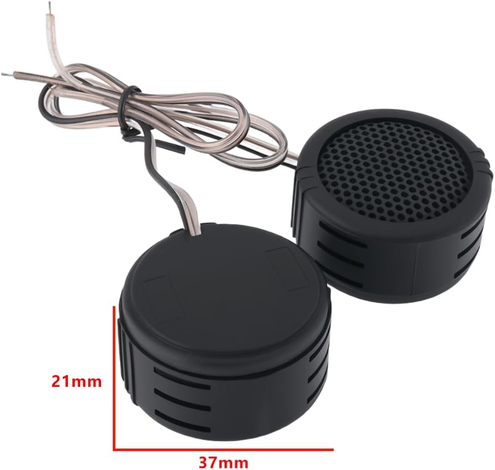 2Pcs 500W 98dB High Efficiency Mini Dome Tweeter for Car Audio System 2KHz - 20KHz Frequency Range